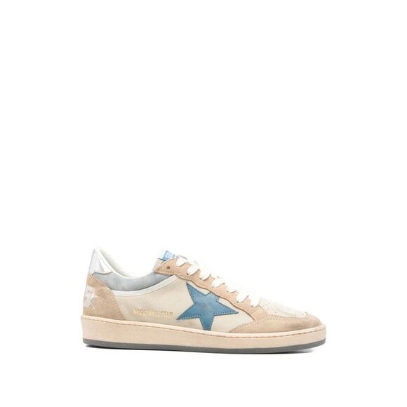 GOLDEN GOOSE Shoes - Golden Goose Women Ball Star Two-Tone Suede Sneakers With Laminated Leather Star